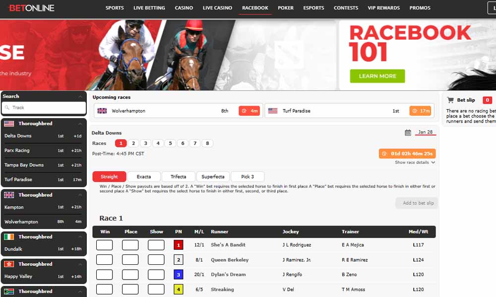 BetOnline Racebook
